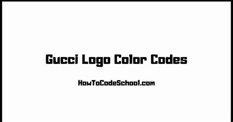 Gucci logo color codes